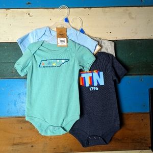 Home Free Baby 24month TN One Piece Onesie Lot of 4 F